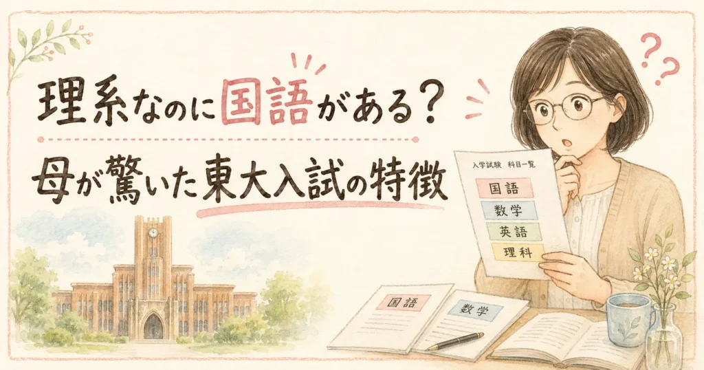 理系なのに国語がある？ 母が驚いた東大入試の特徴