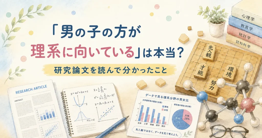 「男の子の方が理系に向いている」は本当？ 研究論文を読んで分かったこと