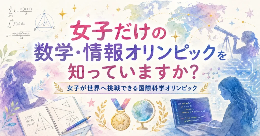 女子だけの数学・情報オリンピックを知っていますか？ 女子が世界へ挑戦できる国際科学オリンピック