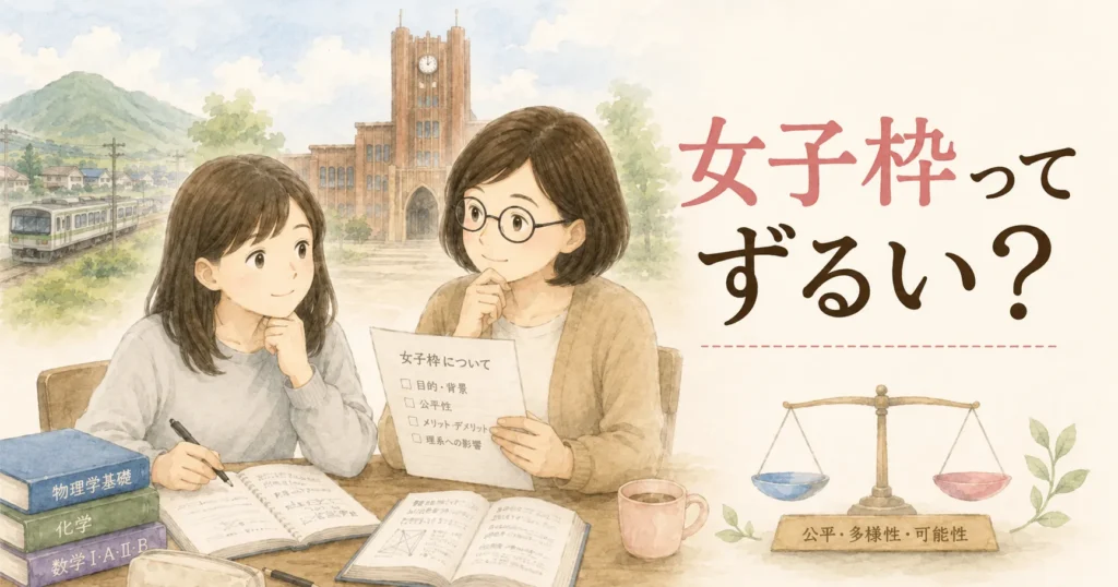 女子枠ってずるい？ 地方から東大を目指した理系女子の母が考えたこと
