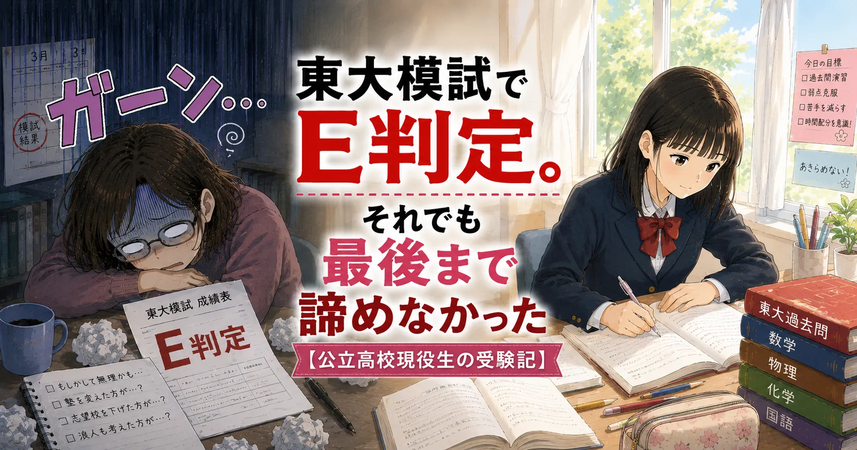 東大模試でE判定。それでも娘は最後まで東大を目指した【公立高校現役生の受験記】